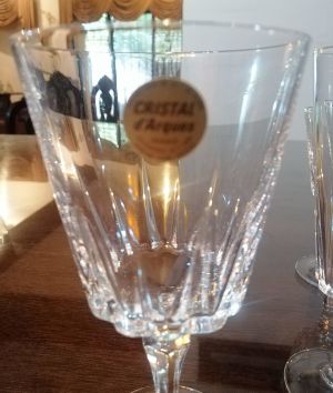 Juego De 25 Copas Francesas Vintage Para 5 Personas Marca Cristal D'Arques Cristal De Plomo P4600 N9